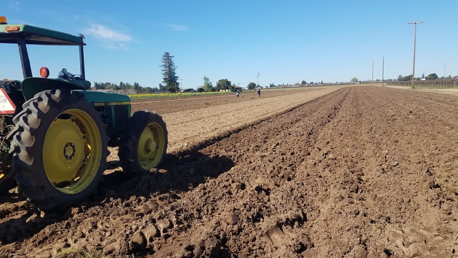 tractor on farmland